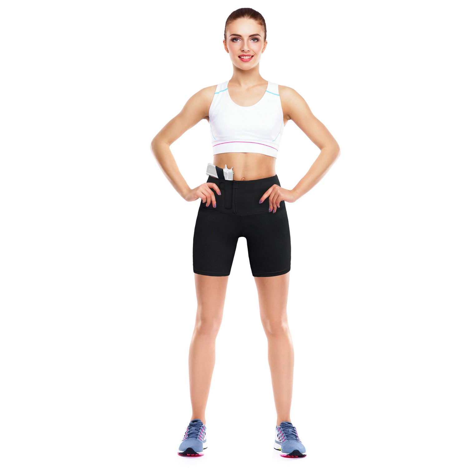 Women's Dual Holster Concealed Carry Shorts Leggings - Mid-thigh