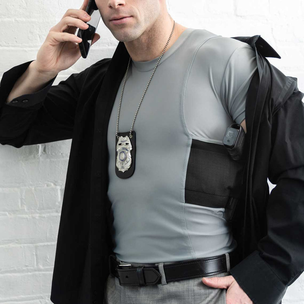 concealed carry under dress shirt Amazon.com: AC UNDERCOVER Concealed Carry Clothing Shirt Tank Top Concealment Gun Holster CCW Tactical (Black, Medium) : Clothing, Shoes & Jewelry